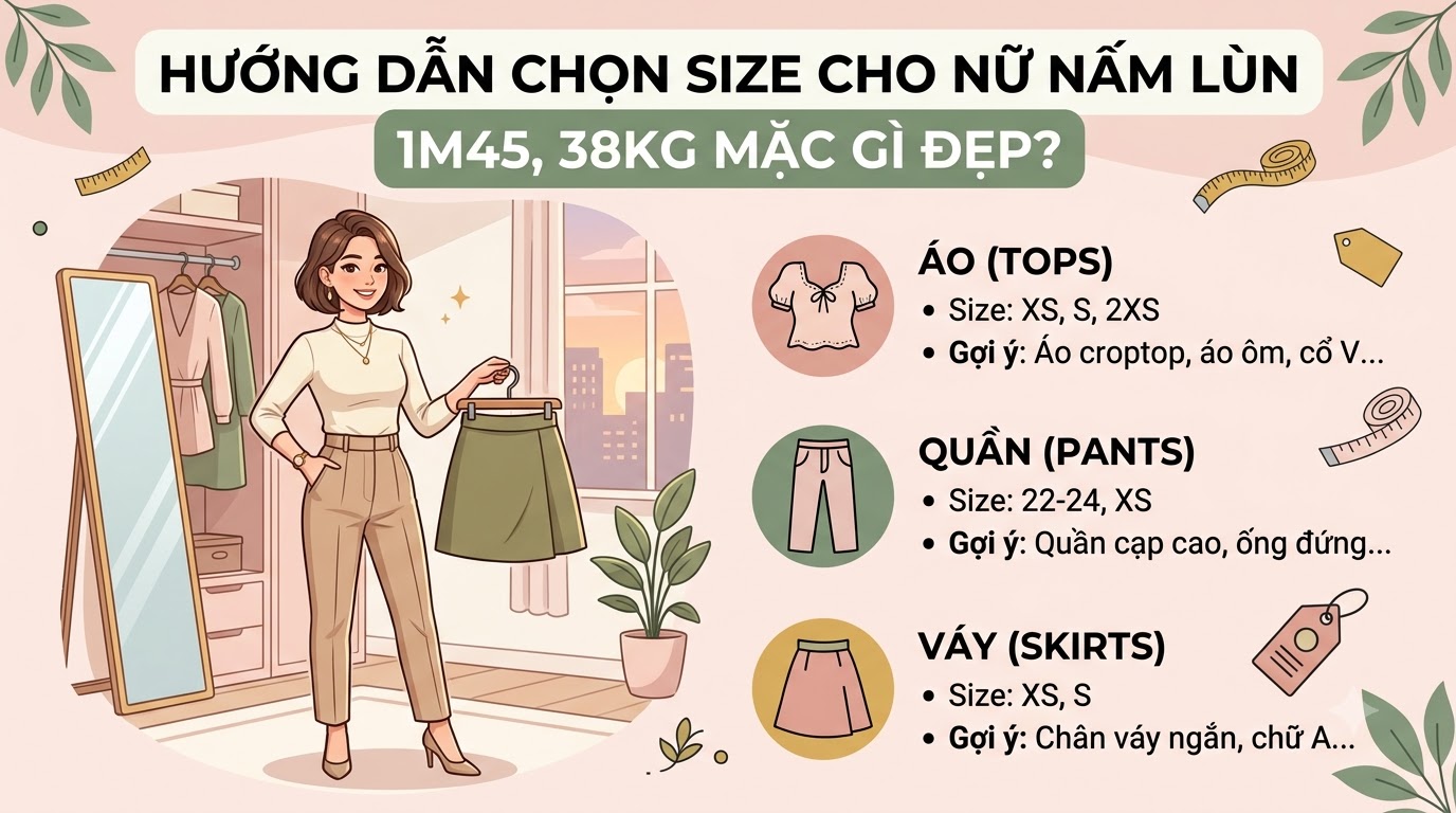 1m45 38kg mặc size gì nữ - các bước thực hiện chi tiết