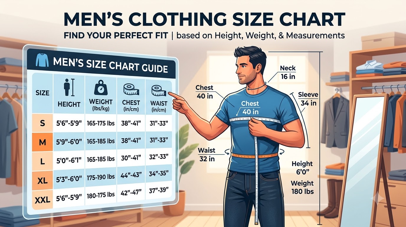 bảng size quần áo nam - tổng quan và chuẩn bị bảng size quần áo nam - tổng quan và chuẩn bị