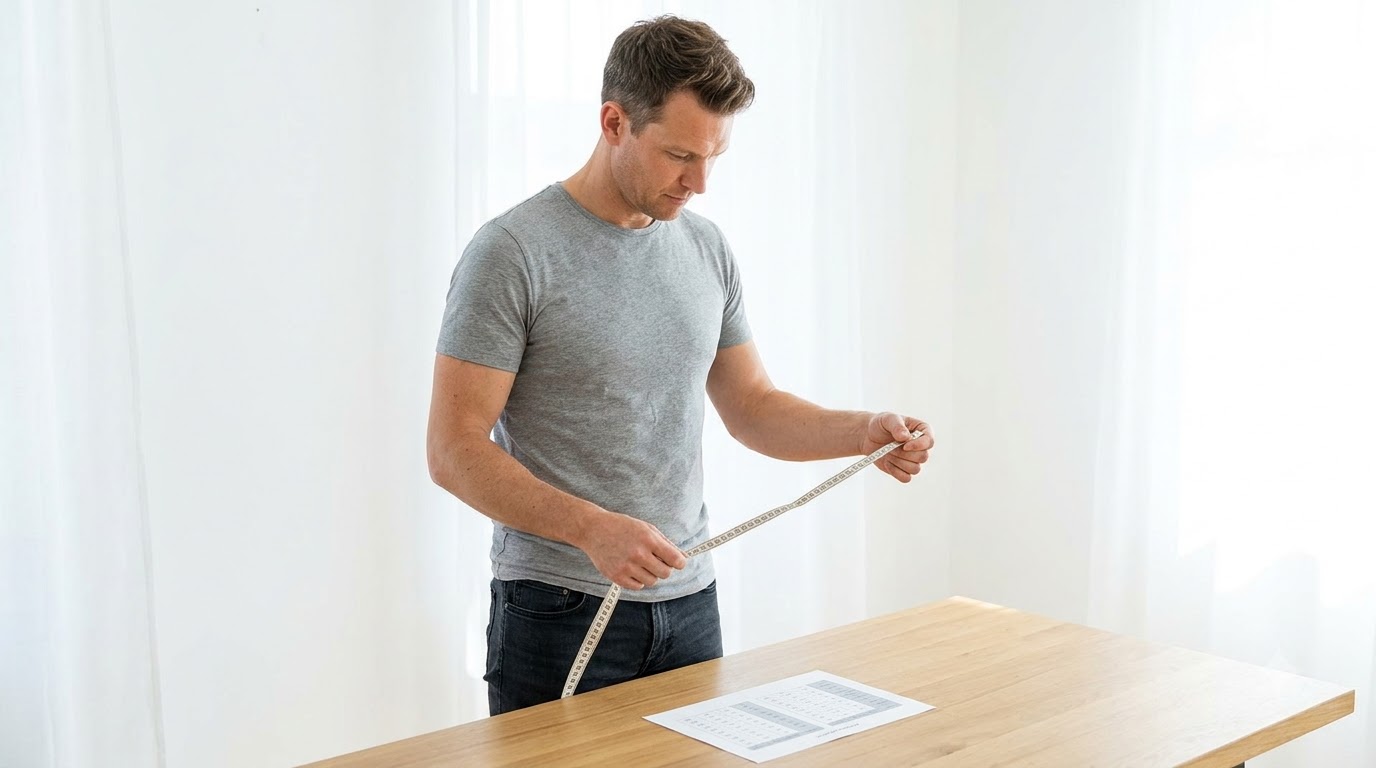 bảng size quần tây nam - kết quả thành phẩm