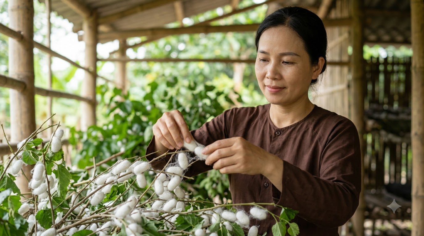 vải lụa tơ tằm là gì - kết quả thành phẩm