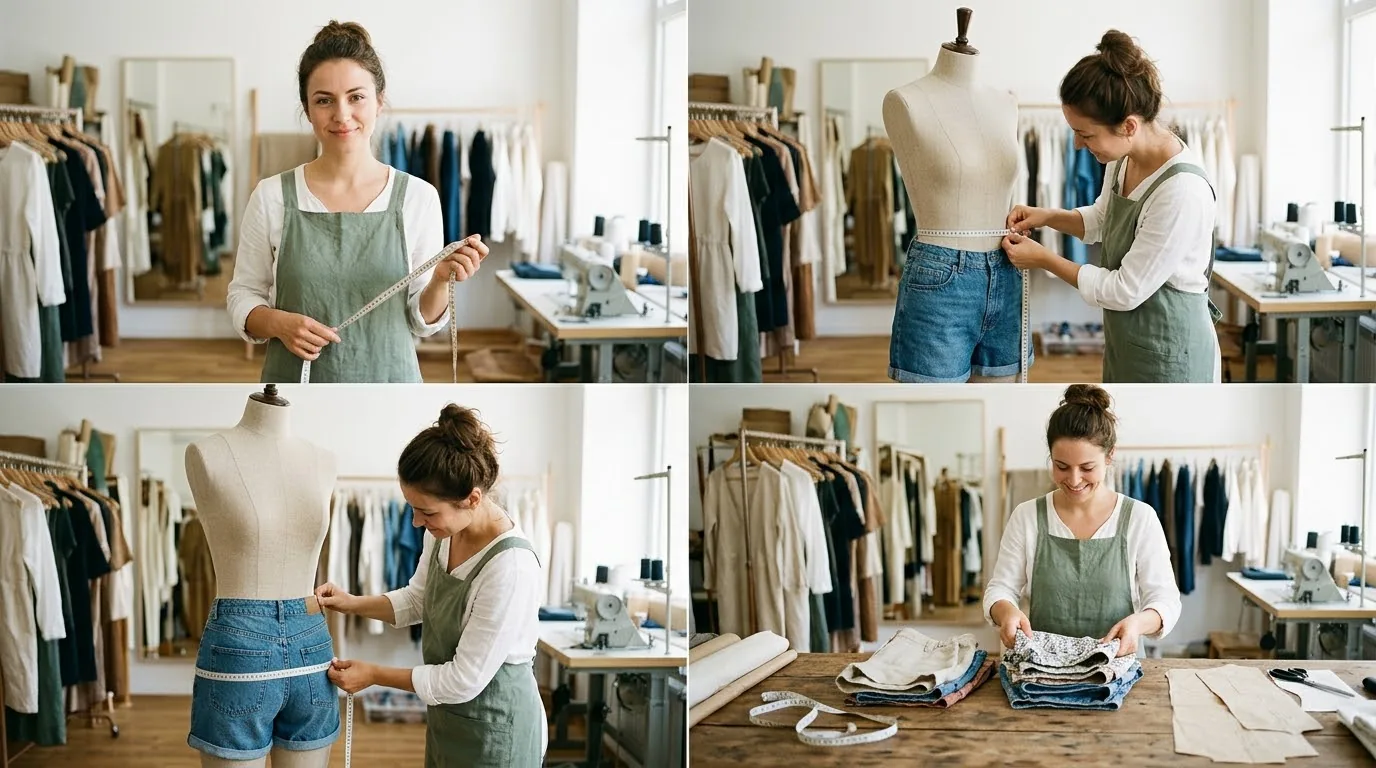 Biểu đồ ước lượng size quần đùi nữ dựa theo chiều cao và cân nặng