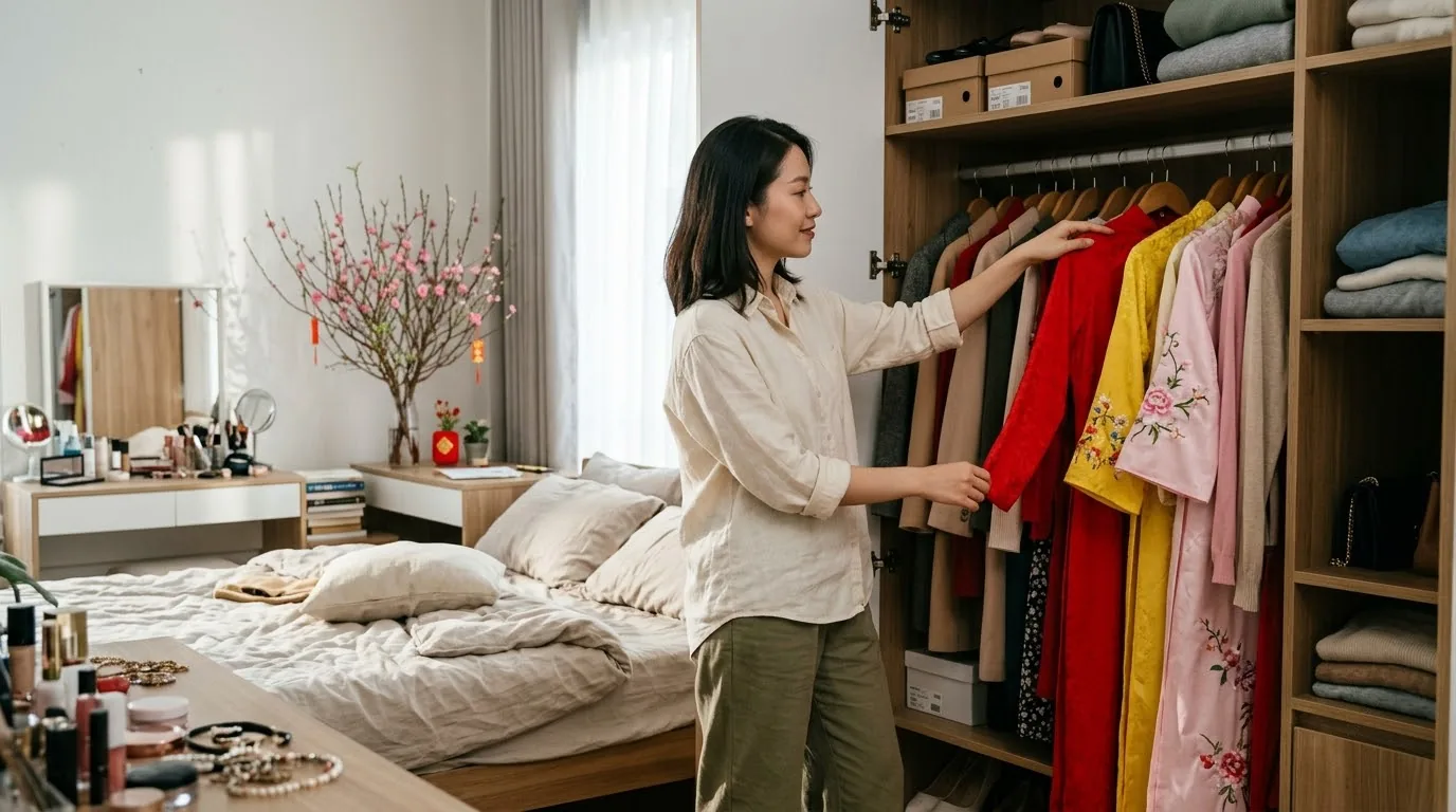 Phụ kiện du xuân gồm mấn mini túi cói và giày Mary Jane