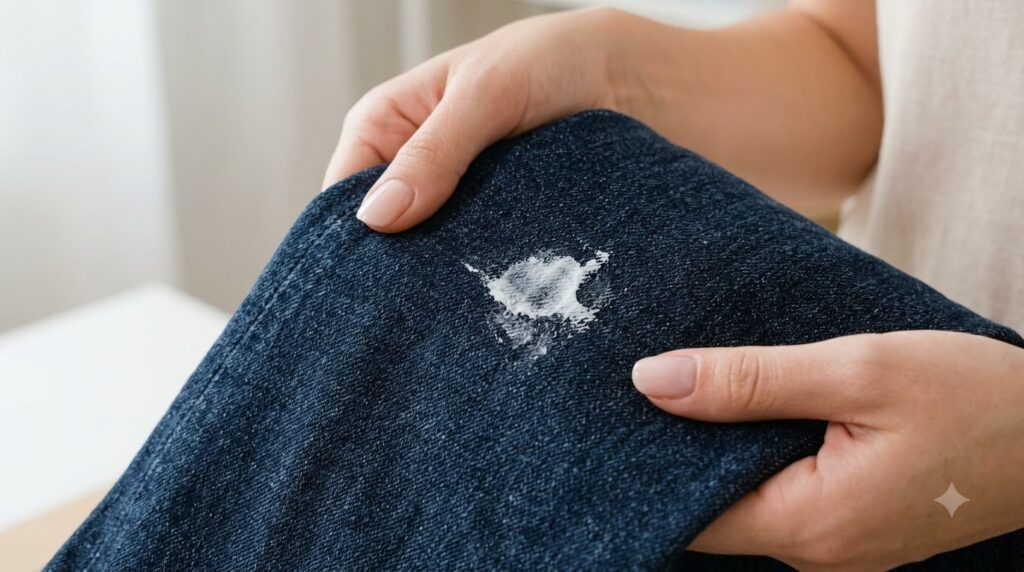 Giặt và kiểm tra quần áo sau khi loại bỏ vết keo 502