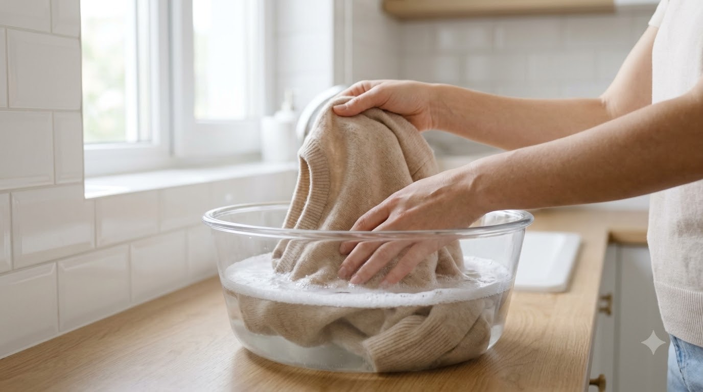 Hướng dẫn các bước thực hiện cách giặt áo len bằng tay tỉ mỉ Hướng dẫn các bước thực hiện cách giặt áo len bằng tay tỉ mỉ